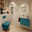 MONDIAZ TURE-DLUX Meuble de toilettes 60cm Smag. EDEN vasque Opalo position gauche. Sans trou de robinet. SW1104548