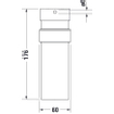 Duravit Starck T Zeepdispenser - 17.6x6cm - matglas - chroom SW297107