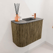 Mondiaz JOYA-DLUX 51.6cm toiletmeubel - ronding links kleur Dusk - Wastafel FAYE positie Rechts 1 kraangat kleur Sombra. SW1426151