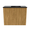 Mondiaz JOYA 50cm toiletmeubel - kleur Oak - Wastafel FAYE positie Rechts 1 kraangat kleur Urban. SW1421137