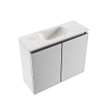 MONDIAZ TURE-DLUX Meuble toilette - 60cm - Plata - EDEN - vasque Ostra - position centrale - sans trou de robinet SW1104995