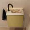 MONDIAZ TURE-DLUX Meuble WC 40 cm Oro. EDEN lavabo Frappe position à droite. Avec 1 trou de robinet. SW1102920