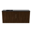 Mondiaz JOYA 90cm toiletmeubel - kleur Walnut - Wastafel FAYE positie Links Zonder kraangat kleur Urban. SW1421342