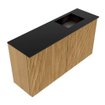Mondiaz JOYA 80cm toiletmeubel - kleur Oak - Wastafel FAYE positie Rechts 1 kraangat kleur Urban. SW1421196