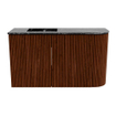 Mondiaz JOYA-DLUX Meuble de toilette 71,6cm - arrondi droit couleur Ruby - Lavabo FAYE position Gauche Sans trou de robinet couleur Lava. SW1423646