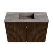 Mondiaz JOYA-DLUX 60cm toiletmeubel - kleur Walnut - Wastafel FAYE positie Midden Zonder kraangat kleur Oza. SW1424558