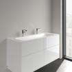 Villeroy & Boch Finion lavabo pour meuble - avec 2 trous de robinetterie 120x50cm - Ceramic+ sans trop-plein stone white SW209578