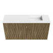 Mondiaz JOYA 80cm toiletmeubel - kleur Dusk - Wastafel FAYE positie Rechts 1 kraangat kleur Talc. SW1421610