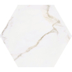Cifre Cerámica Diamond Gold Carrelage de sol et de mur hexagonal 15x17cm aspect marbre Blanc mat SW724533