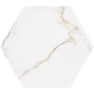 Terravito Tovaro carreau mural et de sol - 15x17cm - 9mm - Hexagone - Aspect marbre - Blanc mat SW724533