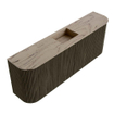 Mondiaz JOYA-DLUX Meuble de salle de bains 113,2cm - arrondis gauche et droite couleur Shadow - Vasque FAYE position Milieu 1 trou de robinet couleur Arena. SW1426252