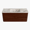 Mondiaz CIRO-DLUX Meuble de salle de bains - 120x45x50cm - Vasque solid surface Frappe - 1 lavabo Centré - 1 trou de robinet - 2 tiroirs - Ruby SW1531303