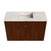 Mondiaz JOYA-DLUX 60cm toiletmeubel - kleur Ruby - Wastafel FAYE positie Midden 1 kraangat kleur Frappe. SW1423460
