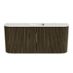 Mondiaz JOYA-DLUX Meuble de salle de bains 93.2cm - arrondis gauche et droite couleur Shadow - Vasque FAYE position Milieu Sans trou de robinet couleur Ostra SW1423036