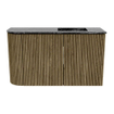 Mondiaz JOYA-DLUX 71.6cm toiletmeubel - ronding links kleur Dusk - Wastafel FAYE positie Rechts Zonder kraangat kleur Lava. SW1423235