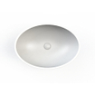 Arcqua Prince lavabo 49x34cm ovale marbre blanc mat SW538253