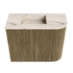 Mondiaz JOYA-DLUX Meuble de toilette 51,6cm - arrondi droit couleur Dusk - Vasque FAYE position Gauche 1 trou de robinet couleur Nata SW1425914