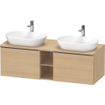 Duravit D-Neo wastafelonderkast 140x45.9x55cm 2 lades Natuur eiken Mat SW641417