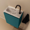 MONDIAZ TURE-DLUX Meuble toilette - 40cm - Smag - EDEN - vasque Glace - position gauche - 1 trou de robinet SW1103537