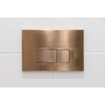 QeramiQ Dely Toiletset - 36.3x51.7cm - diepspoel - rimless - Geberit UP320 inbouwreservoir - softclose toiletzitting - koperen bedieningsplaat - rechtehoekige knoppen - wit mat SW804611