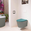 MONDIAZ LAVIE WC suspendu - 36x53cm - sans bride - Smag (bleu) - softclose - quick-release - abattant WC - Smoke (gris) SW1208721