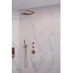 Brauer Copper Edition Set de douche à encastrer thermostatique avec partie encastrable douche de tête 30cm bras mural douchette stick Cuivre brossé PVD SW374488