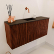 Mondiaz JOYA 90cm meuble de salle de bains - couleur Ruby - Vasque FAYE position Milieu Sans trou de robinet couleur Urban SW1421851