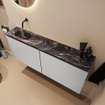 MONDIAZ TURE-DLUX Meuble WC 120 cm Plata. Lavabo EDEN Lava position gauche. Sans trou de robinet. SW1103958