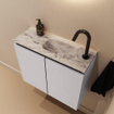 MONDIAZ TURE-DLUX Meuble toilette - 60cm - Cale - EDEN - vasque Glace - position droite - 1 trou de robinet SW1103172