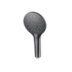 Fortifura Calvi Ensemble de douche pluie encastrable - thermostatique - bras plafond - pommeau 25cm - douchette ronde - flexible lisse - Gunmetal brossé (anthracite) SW1233133