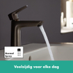 Hansgrohe Talis E Mitigeur lavabo 110 m. Bonde brushed black chrome 71710340 SW358789