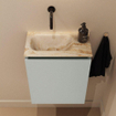 MONDIAZ TURE-DLUX Meuble toilette - 40cm - Greey - EDEN - vasque Frappe - position gauche - sans trou de robinet SW1102766