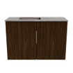 Mondiaz JOYA-DLUX 60cm toiletmeubel - kleur Walnut - Wastafel FAYE positie Links Zonder kraangat kleur Oza. SW1424563