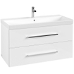 Villeroy et Boch Avento meuble sous lavabo 96.7x52x44.7cm avec 2 tiroirs Crystal white SW59903