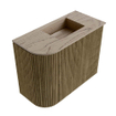 Mondiaz JOYA-DLUX Meuble de salle de bains 51,6cm - arrondi gauche couleur Dusk - Vasque FAYE position Droite 1 trou de robinet couleur Arena SW1425762