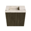 Mondiaz JOYA-DLUX 40cm toiletmeubel - kleur Shadow - Wastafel FAYE positie Links Zonder kraangat kleur Nata. SW1424926