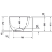 Duravit Luv baignoire d’angle gauche 185x95cm blanc mat SW228001