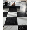 Fap Ceramiche wand- en vloertegel - 60x60cm - 10mm - Vierkant - gerectificeerd - Marmerlook - Wit/zwart mat SW359756