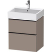 Duravit D-neo Meuble sous vasque 58.4x44.2x62.5cm 2 tiroirs Basalte mat SW641154