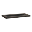 BRAUER Magma wastafel 100x46x5cm - 1 wasbak - 1 kraangat - natuursteen - basalt antraciet SW10777