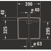 Duravit Starck 3 réservoir de chasse apparent double + mécanisme intérieur 4,5L raccordement en bas à gauche blanc 0305371