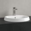 Villeroy & boch architectura vasque à encastrer 45x45x17cm ronde 1 trou pour robinet avec trou de trop-plein céramique blanche alpin gloss SW762368