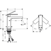 Hansgrohe Tecturis E Wastafelmengkraan - zonder afvoer - 14.4cm uitloop - chroom SW918782