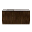 Mondiaz JOYA-DLUX Meuble de salle de bains 80cm - couleur Walnut - Vasque FAYE position Gauche Sans trou de robinet couleur Oza SW1424578