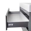 INK Wastafelonderkast - 100x45x52cm - 2 lades - greeploos - MDF lak - Mat grijs SW21249