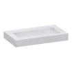 Saniclass Artificial Marble Lavabo pour meuble 80.6x45.7x10.5cm sans trop-plein 1 vasque Centre sans trou de robinet Composite Calacatta Gold SW721056