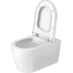 Toilettes suspendu Duravit Starck Me à fond creux sans bride avec HygienGlaze 37x57cm avec fixation dissimulée blanc mat SW358222