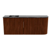 Mondiaz JOYA-DLUX Meuble de salle de bains 101.6cm - arrondi droit couleur Ruby - Vasque FAYE position Gauche 1 trou de robinet couleur Lava SW1423654