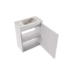 MONDIAZ TURE-DLUX Meuble toilette - 40cm - Cale - EDEN - vasque Glace - position centrale - sans trou de robinet SW1103182