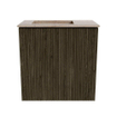 Mondiaz JOYA-DLUX 40cm toiletmeubel - kleur Shadow - Wastafel FAYE positie Links Zonder kraangat kleur Saba. SW1425113